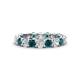 1 - Laida 3.40 mm Blue Diamond and Lab Grown Diamond Eternity Band 