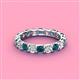4 - Laida 3.40 mm Blue Diamond and Lab Grown Diamond Eternity Band 