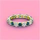 4 - Laida 3.40 mm Blue Diamond and Lab Grown Diamond Eternity Band 