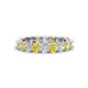 1 - Laida 3.40 mm Yellow Diamond and Lab Grown Diamond Eternity Band 