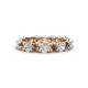 1 - Laida 3.40 mm Smoky Quartz and Lab Grown Diamond Eternity Band 