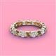 4 - Laida 3.40 mm Smoky Quartz and Lab Grown Diamond Eternity Band 