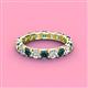 4 - Laida 3.40 mm London Blue Topaz and Lab Grown Diamond Eternity Band 
