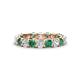 1 - Laida 3.40 mm Lab Created Alexandrite and Lab Grown Diamond Eternity Band 