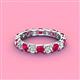 4 - Laida 3.40 mm Ruby and Lab Grown Diamond Eternity Band 