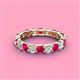 4 - Laida 3.40 mm Ruby and Lab Grown Diamond Eternity Band 
