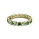 3 - Laida 3.40 mm Green Garnet and Lab Grown Diamond Eternity Band 
