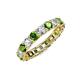 4 - Laida 3.40 mm Green Garnet and Lab Grown Diamond Eternity Band 