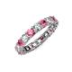 4 - Laida 3.40 mm Pink Tourmaline and Lab Grown Diamond Eternity Band 