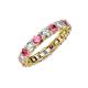 4 - Laida 3.40 mm Pink Tourmaline and Lab Grown Diamond Eternity Band 