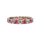 1 - Laida 3.40 mm Pink Tourmaline and Lab Grown Diamond Eternity Band 