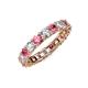 4 - Laida 3.40 mm Pink Tourmaline and Lab Grown Diamond Eternity Band 