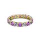 3 - Laida 3.40 mm Amethyst and Lab Grown Diamond Eternity Band 