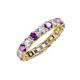 4 - Laida 3.40 mm Amethyst and Lab Grown Diamond Eternity Band 