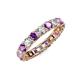 4 - Laida 3.40 mm Amethyst and Lab Grown Diamond Eternity Band 