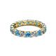 3 - Laida 3.40 mm Blue Topaz and Lab Grown Diamond Eternity Band 