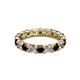 3 - Laida 3.40 mm Red Garnet and Lab Grown Diamond Eternity Band 