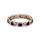 3 - Laida 3.40 mm Red Garnet and Lab Grown Diamond Eternity Band 