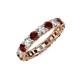 4 - Laida 3.40 mm Red Garnet and Lab Grown Diamond Eternity Band 