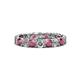 1 - Laida 3.40 mm Rhodolite Garnet and Lab Grown Diamond Eternity Band 