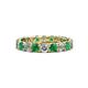 1 - Laida 3.40 mm Emerald and Lab Grown Diamond Eternity Band 