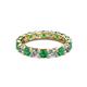3 - Laida 3.40 mm Emerald and Lab Grown Diamond Eternity Band 