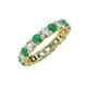 4 - Laida 3.40 mm Emerald and Lab Grown Diamond Eternity Band 
