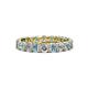 1 - Laida 3.40 mm Aquamarine and Lab Grown Diamond Eternity Band 