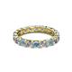 3 - Laida 3.40 mm Aquamarine and Lab Grown Diamond Eternity Band 