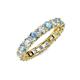 4 - Laida 3.40 mm Aquamarine and Lab Grown Diamond Eternity Band 