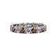 1 - Laida 3.40 mm Smoky Quartz and Lab Grown Diamond Eternity Band 