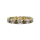 1 - Laida 3.40 mm Smoky Quartz and Lab Grown Diamond Eternity Band 