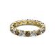 3 - Laida 3.40 mm Smoky Quartz and Lab Grown Diamond Eternity Band 