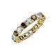 4 - Laida 3.40 mm Smoky Quartz and Lab Grown Diamond Eternity Band 