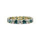 1 - Laida 3.40 mm London Blue Topaz and Lab Grown Diamond Eternity Band 