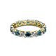 3 - Laida 3.40 mm London Blue Topaz and Lab Grown Diamond Eternity Band 