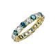 4 - Laida 3.40 mm London Blue Topaz and Lab Grown Diamond Eternity Band 