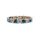 1 - Laida 3.40 mm London Blue Topaz and Lab Grown Diamond Eternity Band 