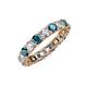 4 - Laida 3.40 mm London Blue Topaz and Lab Grown Diamond Eternity Band 