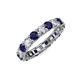 4 - Laida 3.40 mm Blue Sapphire and Lab Grown Diamond Eternity Band 
