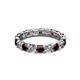 3 - Laida 3.40 mm Red Garnet and Lab Grown Diamond Eternity Band 
