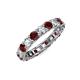 4 - Laida 3.40 mm Red Garnet and Lab Grown Diamond Eternity Band 