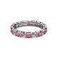 3 - Laida 3.40 mm Rhodolite Garnet and Lab Grown Diamond Eternity Band 