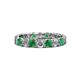 1 - Laida 3.40 mm Emerald and Lab Grown Diamond Eternity Band 