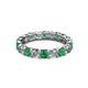 3 - Laida 3.40 mm Emerald and Lab Grown Diamond Eternity Band 