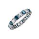 4 - Laida 3.40 mm Blue Diamond and Lab Grown Diamond Eternity Band 