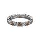3 - Laida 3.40 mm Smoky Quartz and Lab Grown Diamond Eternity Band 