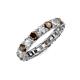 4 - Laida 3.40 mm Smoky Quartz and Lab Grown Diamond Eternity Band 