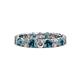 1 - Laida 3.40 mm London Blue Topaz and Lab Grown Diamond Eternity Band 