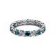 3 - Laida 3.40 mm London Blue Topaz and Lab Grown Diamond Eternity Band 